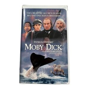Moby Dick VHS Movie Patrick Stewart Gregory Peck 1998 Hallmark Entertainment